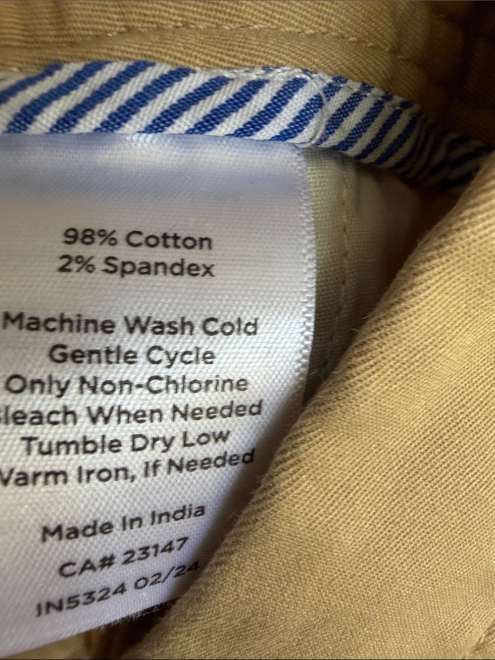 Talbots Relaxed Chino Pants — Khaki/Tan - Picture 5 of 5